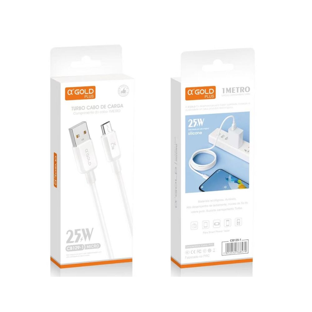 Cabo USB 25w 1metro a'Gold CB129
